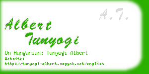 albert tunyogi business card